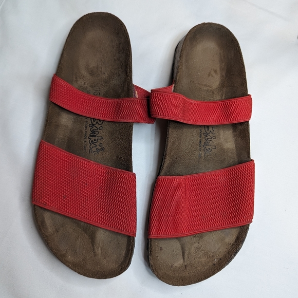 Red Birkenstock Birkis Size 10 Birkenstock Sandals - Picture 4 of 12